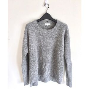 Madewell Heather Grey Ribbed Sweater Pullover
